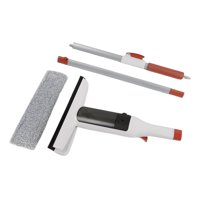 Magideal - Cepillo De Limpieza De Ventanas Extensible Limpiaparabrisas De De 220 Ml Con Rociador De Agua Con Paño De Limpieza Limpiaparabrisas De Vidrio De
