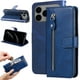thumbnail image 1 of Funda con Cremallera para iPhone 17 Pro Max, Carcasa Cartera de Cuero PU con Soporte y Tarjetero, 1 of 5