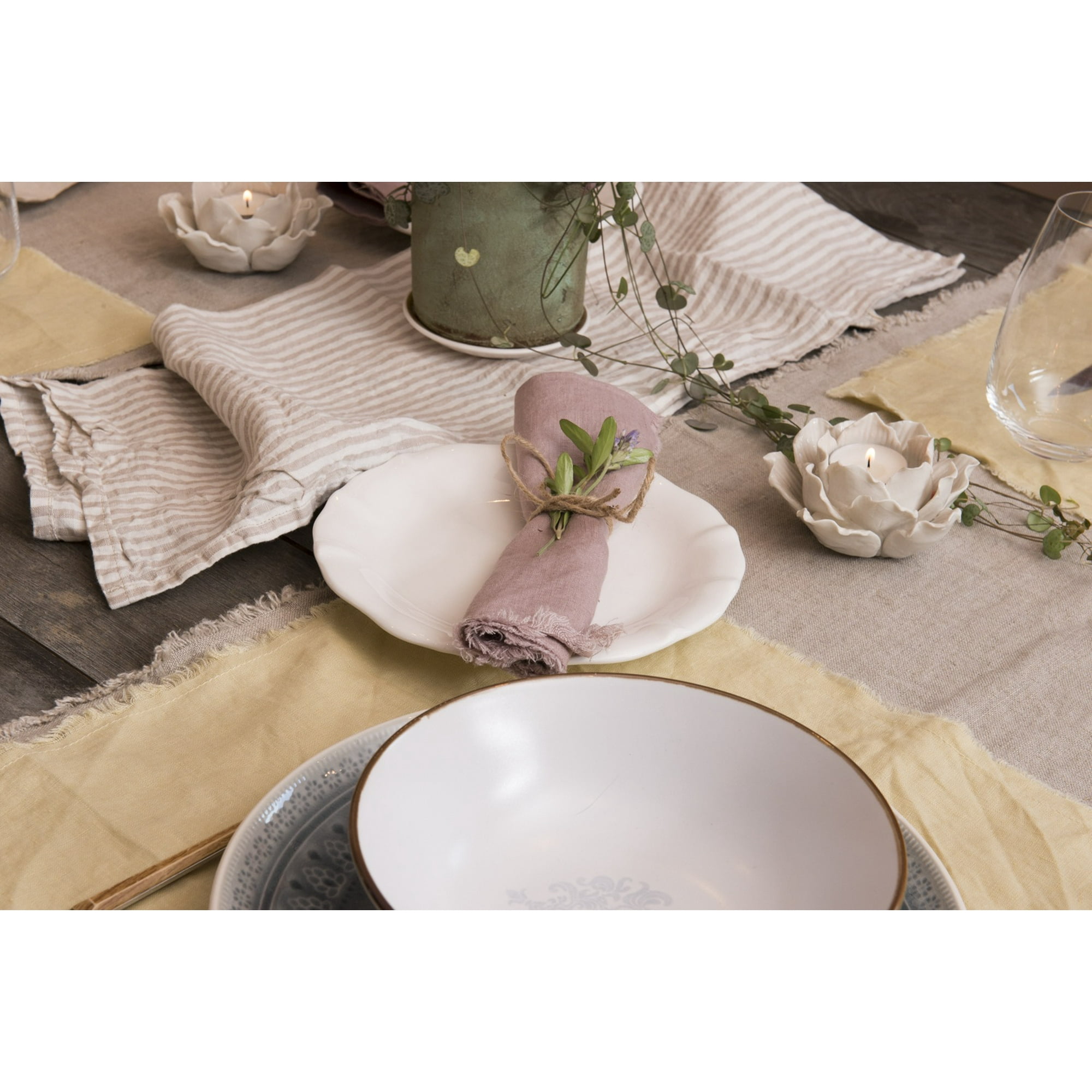 Purolino - Servilletas Rusticas 100% Lino