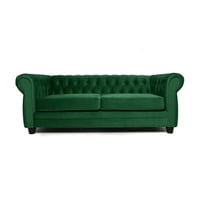 Barra Design - Sofá Chesterfield 3C Felpa Verde