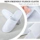 thumbnail image 4 of Zapatillas desechables SATINIOR, 30 pares, tela polar blanca, 4 of 6