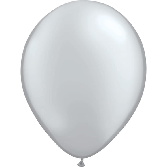Globos Qualatex 11" Plateado Metálico Paquete de 100