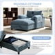 thumbnail image 3 of 37" Single Sofa with Storage Ottoman, Adjustable Phone Holder, Dual-Port Charger, Storage Pockets, Elephant Ear Armrest, Comfy Chenille Armchair, Modern Cloud Chaise Lounge for Living Room&Apartment, 3 of 3