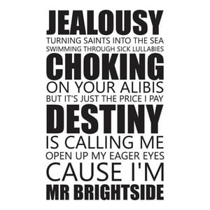 Rienda Libre Graphics - Decomural The Killers Mr Brightside Ws-41032