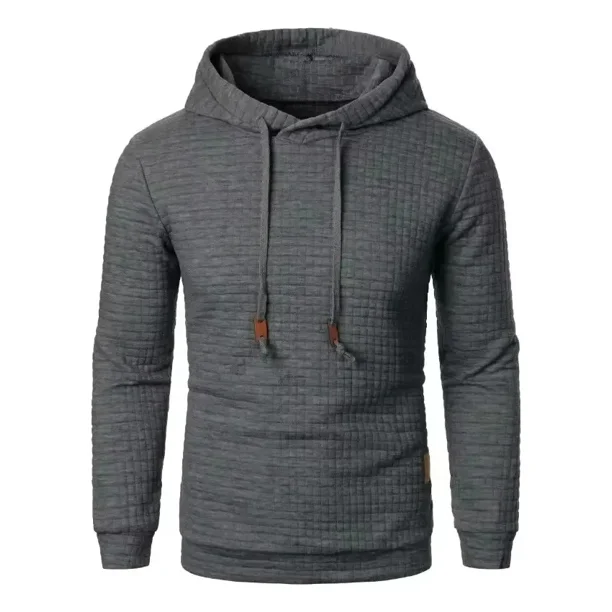 Polerón Hombre Tejido Waffle Metálico Manga Larga Hoodie d&b