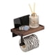 thumbnail image 1 of Portarrollos con repisa de madera de nogal, acero inoxidable, 1 of 7