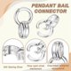 thumbnail image 3 of Uxcell 14.5mm Bails para Hacer Joyas, Conector de Colgante de Plata de Ley 925, Cierre Deslizante para Colgantes para Accesorios de Collar y Pulsera DIY, Tono Oro Blanco (Cierres de Doble Colgante), 3 of 7