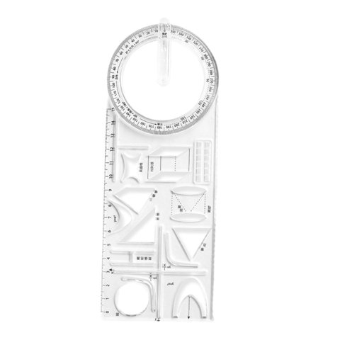 Magideal - Regla Geométrica, Regla De Medición Matemática, Herramienta De Medición Clara Con Escala, Diseños Pp, Reglas Para Arquitectura, Diseño, Enseñanza De M Escuela Secundaria