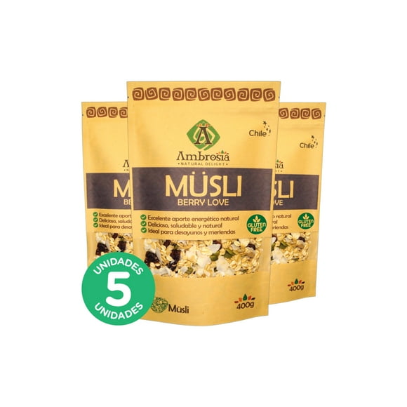 Pack 5, Musli Berry Love 400gr