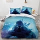 thumbnail image 1 of Godzilla Duvet Cover Bedding Set Duvet Cover Bed Cover 3-Piece Bedding Set (1 Duvet Cover + 2 Pillow Shams), 1 of 5