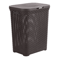 Genérico - Cesto Ropa Rattan 60L Con Tapa