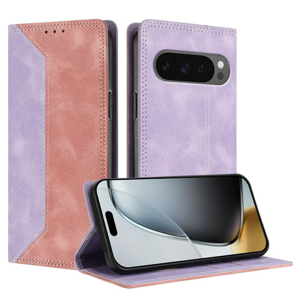 Funda FOXDOCK para Google Pixel 10 Pro XL de Cuero Premium Bicolor con Ranuras RFID, Carcasa Tipo Billetera Antigolpes y Soporte Plegable