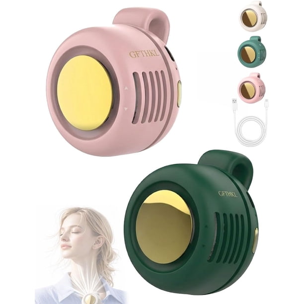 Ventilador portátil 360° rotación silencioso mini sin aspas clip camisa cintura 3 velocidades