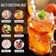 thumbnail image 4 of Vasos Mason Jar TANGLONG de vidrio de 16 onzas con asa y tapa, paquete de 12, 4 of 7