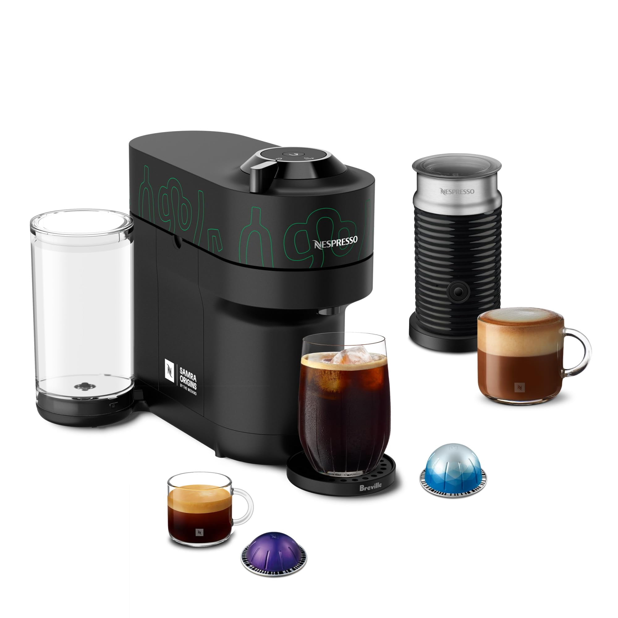 Cafetera Nespresso Vertuo Pop+ Samra Origins Con Espumador