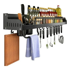 Genérica - 60Cm Repisa Rack Organizador Cocina Escurridor Estante Hogar Negro