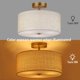 thumbnail image 2 of Lámpara de techo CLARSYNE 33 cm Ratán de 3 luces blanca, 2 of 7