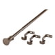 thumbnail image 2 of Set Simple De Barra para Cortina Extensible 170-320 Cm De Metal Diámetro 16/19 Mm Soporte De Muro Terminal Cónico Color Café, 2 of 3