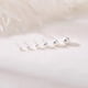 thumbnail image 4 of Pendientes Obertis de plata de ley 925 para mujer, 5 pares, 4 of 6