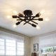 thumbnail image 1 of Lámpara de techo ASGYISA de 42 cm, 6 luces, negro mate, 1 of 9