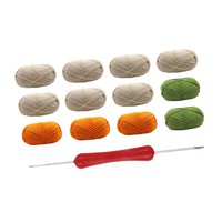 Magideal - Kit De Ganchillo Para Manualidades De Tejido Manta Decorativa Juego De Inicio Con Accesorios De Hilo Diseño Creativo Adecuado Para Regalos Y Decoració Caquiblanconaranjarosa