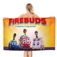 thumbnail image 1 of Firebuds Toalla de playa de secado rápido con diseño temático, regalo para mujeres y niñas, ideal para cumpleaños, fans, amantes de la música, uso en la playa o al aire libre, 78 × 180 cm, 1 of 6