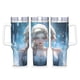 thumbnail image 1 of Frozen: Elsa la Princesa del Hielo Vaso aislado de acero inoxidable con asa, diseño temático, regalo para familia, amigos y fans; incluye pajita y encaja en el portavasos estándar, 40 oz, 1 of 6