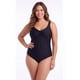 thumbnail image 1 of Traje de baño con pliegues PLUS SIZE negro Talla L, 1 of 3