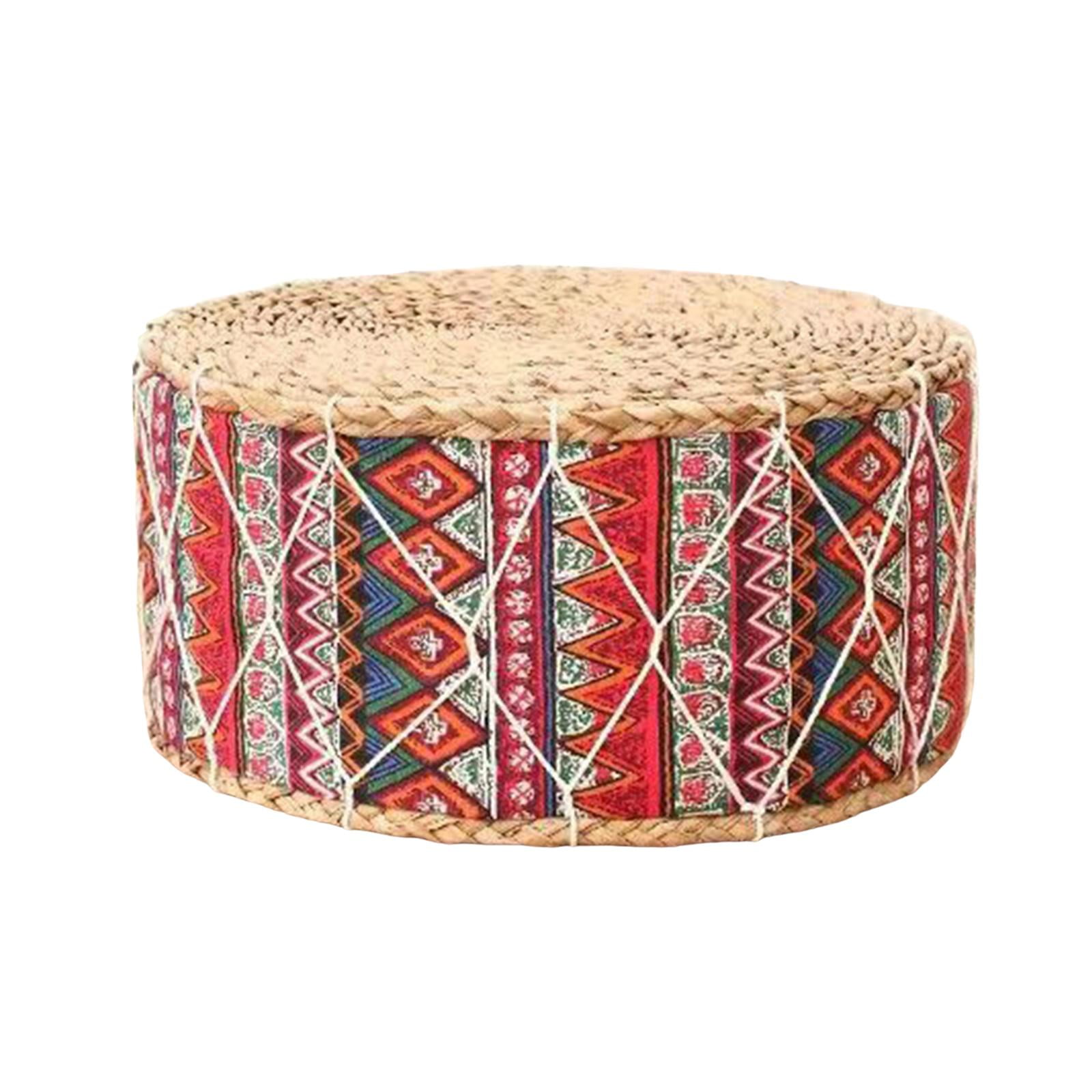 Magideal - Cojín De Meditación, Cojín De Asiento, Cojín De Suelo De Tatami, Cojín Para Sentarse, Tapete De Suelo De Tatami Tejido, Cojín De Suelo Para Decoración Rojo