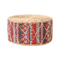 Magideal - Cojín De Meditación, Cojín De Asiento, Cojín De Suelo De Tatami, Cojín Para Sentarse, Tapete De Suelo De Tatami Tejido, Cojín De Suelo Para Decoración Rojo