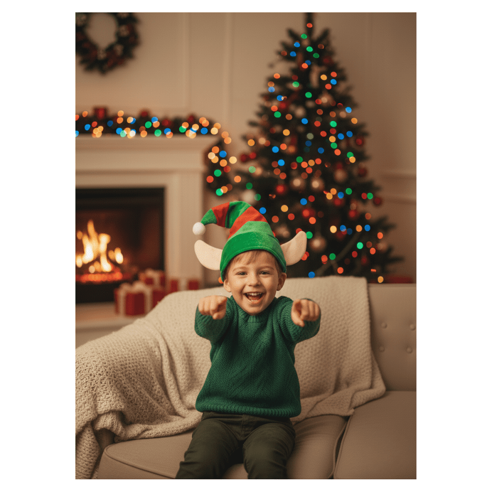 Genérico - Gorro Duende Elfo Con Orejas Navideño Talla Única Navidad 2025