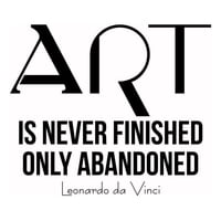 Rienda Libre Graphics - Decomural Art Is Never Finished Leonardo Da Vinci Ws-44098