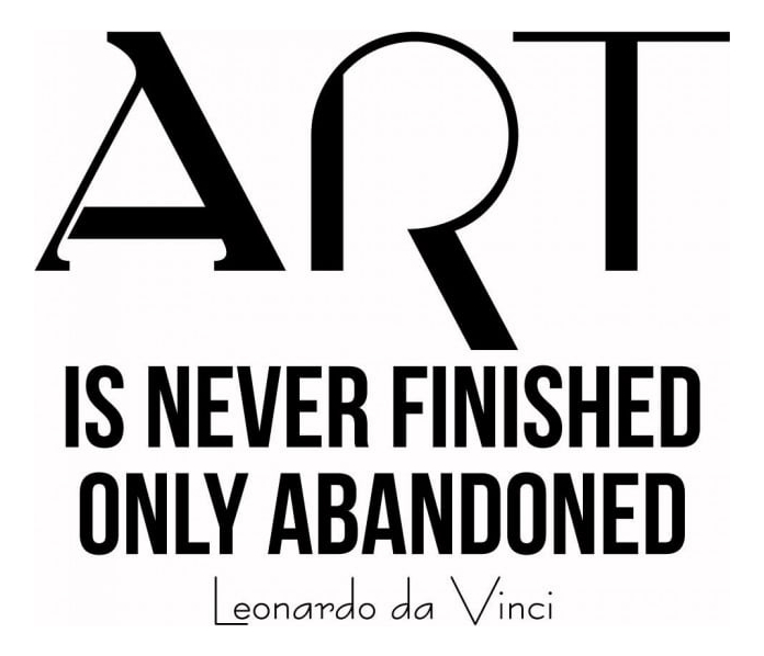 Rienda Libre Graphics - Decomural Art Is Never Finished Leonardo Da Vinci Ws-44098