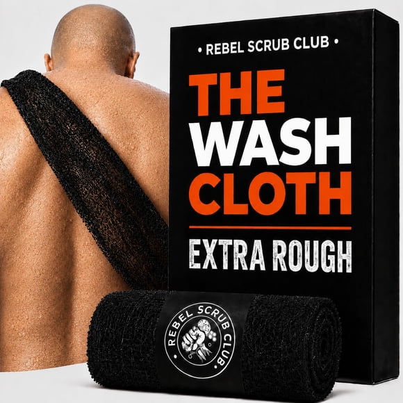 Paño exfoliante REBEL SCRUB CLUB 91 cm x 30 cm negro 1 unidad