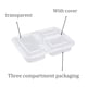 thumbnail image 3 of 10 recipientes desechables para preparar comidas, aptos para microondas, 3 compartimentos, transparentes., 3 of 5