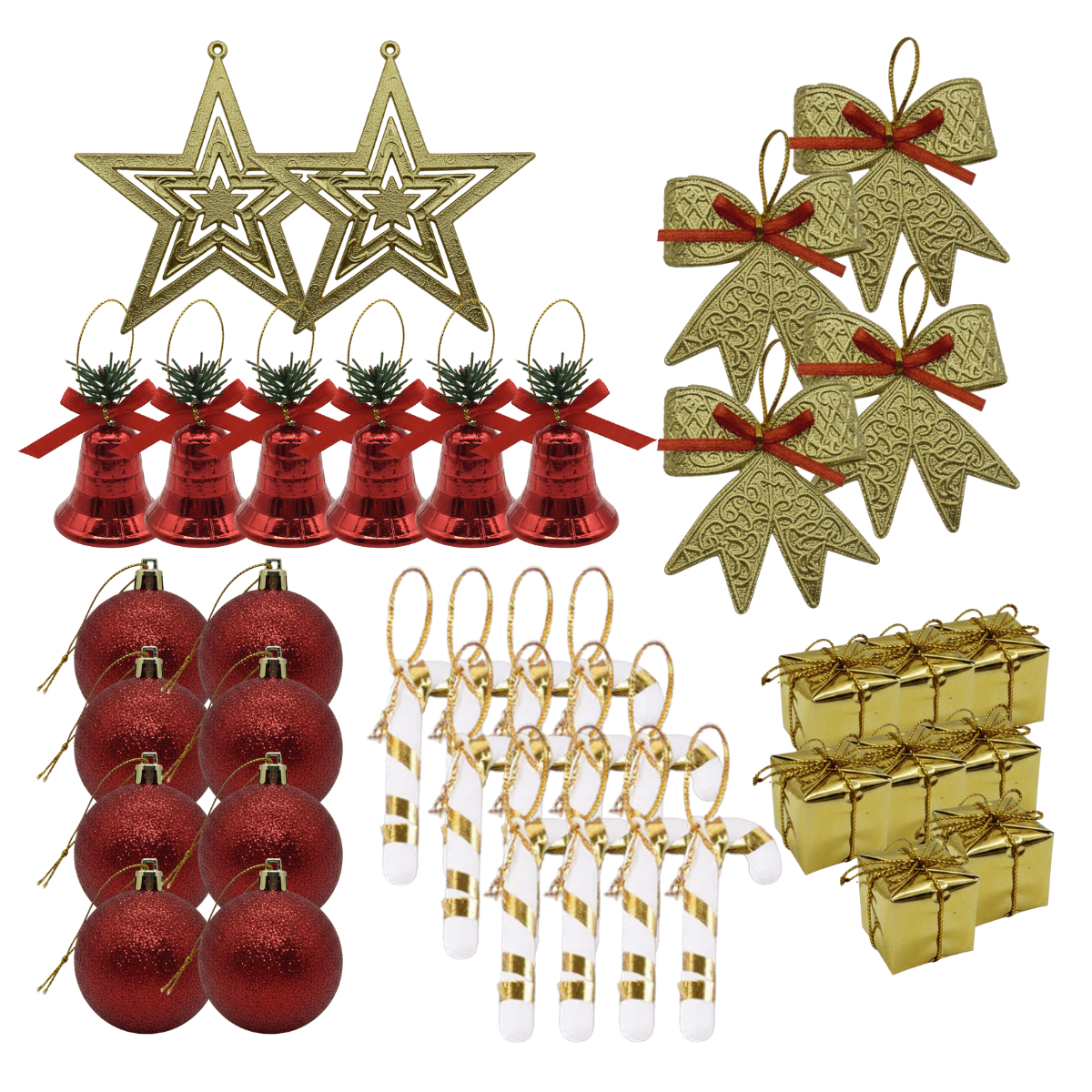 Genérico - Pack Accesorios Para Arbol De Navidad Bolas Pinos Mix Colores