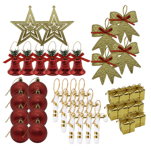 Genérico - Pack Accesorios Para Arbol De Navidad Bolas Pinos Mix Colores
