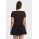 thumbnail image 3 of Polera Mujer Rib Abotonada Café Oscuro, 3 of 4