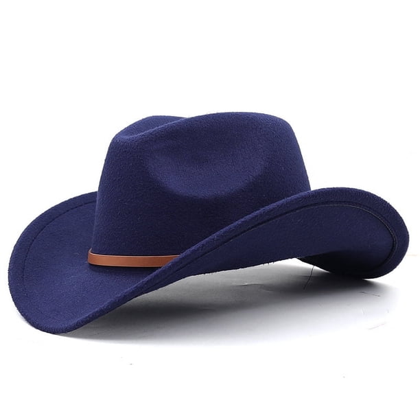 Sombrero de vaquero personalizado para hombre, sombrero western para hombre, sombrero de vaquera con banda de cuero para hombre - Café