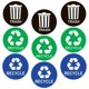 thumbnail image 1 of 9 Pegatinas De Reciclaje Para Botes De Basura De 5 Pulgadas Para Exteriores, Hogar, Eventos Comerciales, 1 of 5