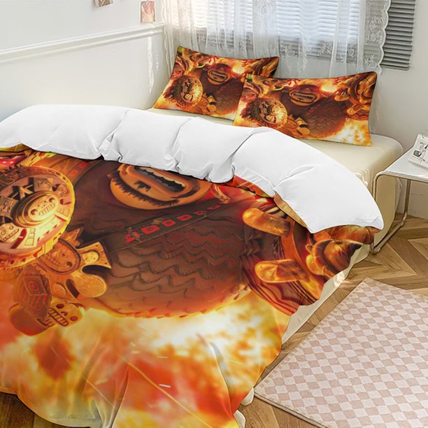 Maya And The ThreeMayan Three Warriors 3-Piece Twin Bed Set Fade-Resistant Microfiber