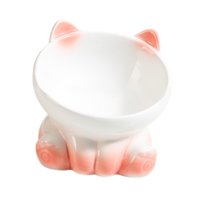 Ioensy - Cuenco De Alimentación Para Gatos, Plato Minimalista Para Comida Para Perros, Accesorios Para Alimentos Y Agua Para Mascotas, Clasificados En Blanco Y Rosa