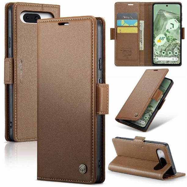 CaseMe tipo cartera Google Pixel 8A con cierre magnético, RFID, tarjetero, soporte, carga inalámbrica