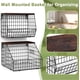 thumbnail image 3 of Frutero, cesta de frutas para encimera de cocina, cesta colgante apilable de pared, cesta de alambre con tapa de madera y ganchos para colgar plátanos, cesta para cebollas, almacenamiento de frutas y, 3 of 5