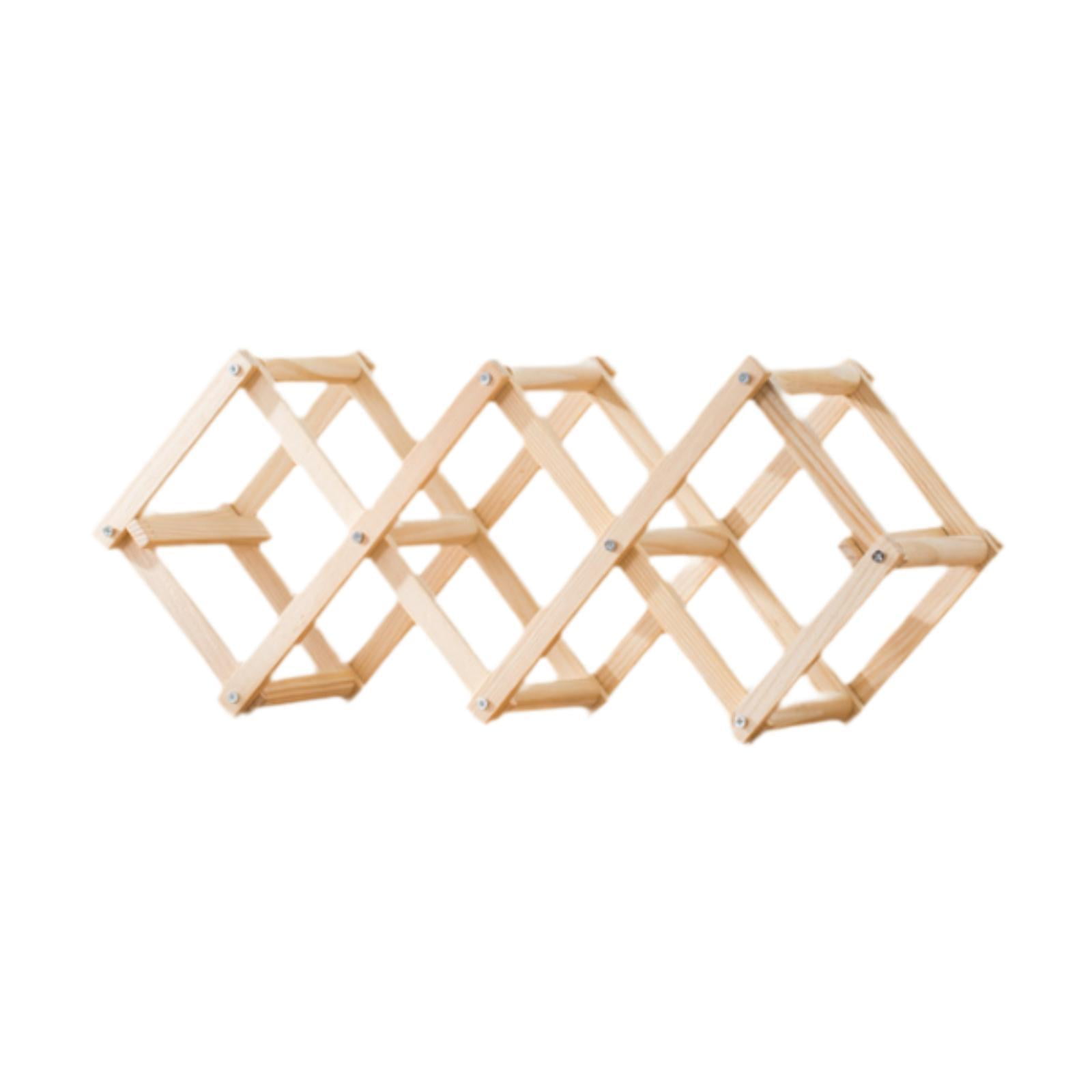 Bothyi - Estante Para Vinos, Soporte Para Botellas De Vino, Estante De Exhibición Para Encimera, Mueble De Bar, Cocina, Madera, Capacidad Para 5 Botellas