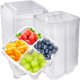 thumbnail image 1 of Contenedores para Alimentos Haawooky 50 Piezas con 4 Compartimentos, 1 of 7