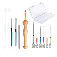 Magideal - 12 Piezas De Kits De Perforación De De Bordado De Bricolaje Herramienta De Artesanía De Enhebradores Para Adultos, Puntada De Tapiz, Principiant C