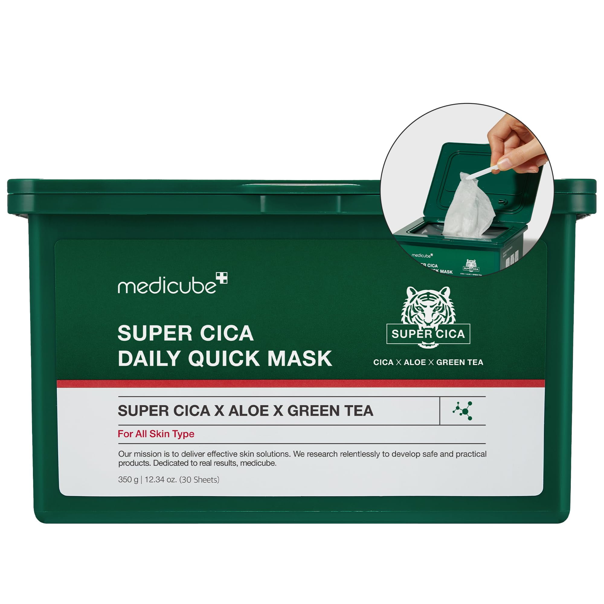 Mascarillas Faciales Medicube Super Cica Daily 30 Hojas