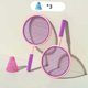 thumbnail image 2 of Juego De Raqueta De Bádminton, Raqueta De Tenis Para Ni?os Para Entrenamiento En El Patio Trasero, Violeta Para Ni?os, 2 of 5