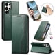 thumbnail image 5 of Funda tipo cartera para Samsung Galaxy S25 Ultra de piel con cierre magnético, ranuras para tarjetas y correa para la muñeca Verde, 5 of 6